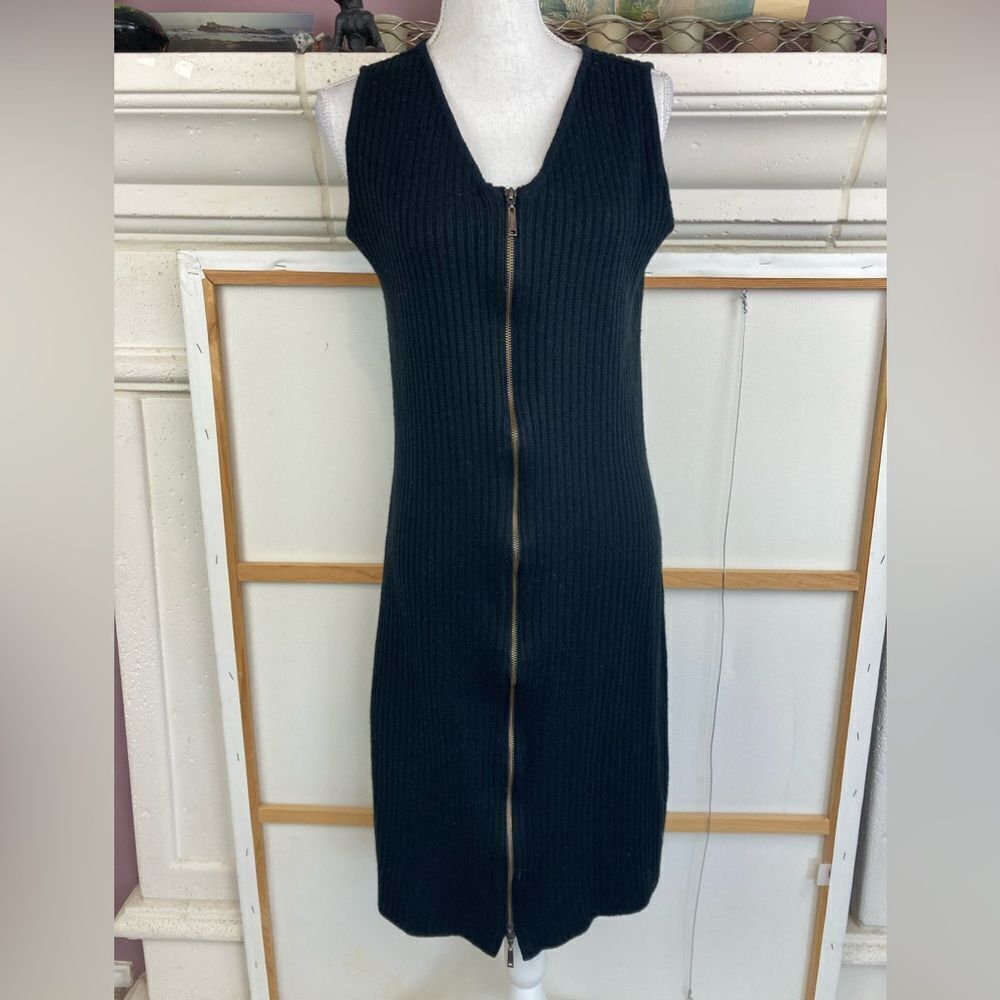 MISSOOK ribbed wool blend jumper dress runs big luxury zips top to bottom